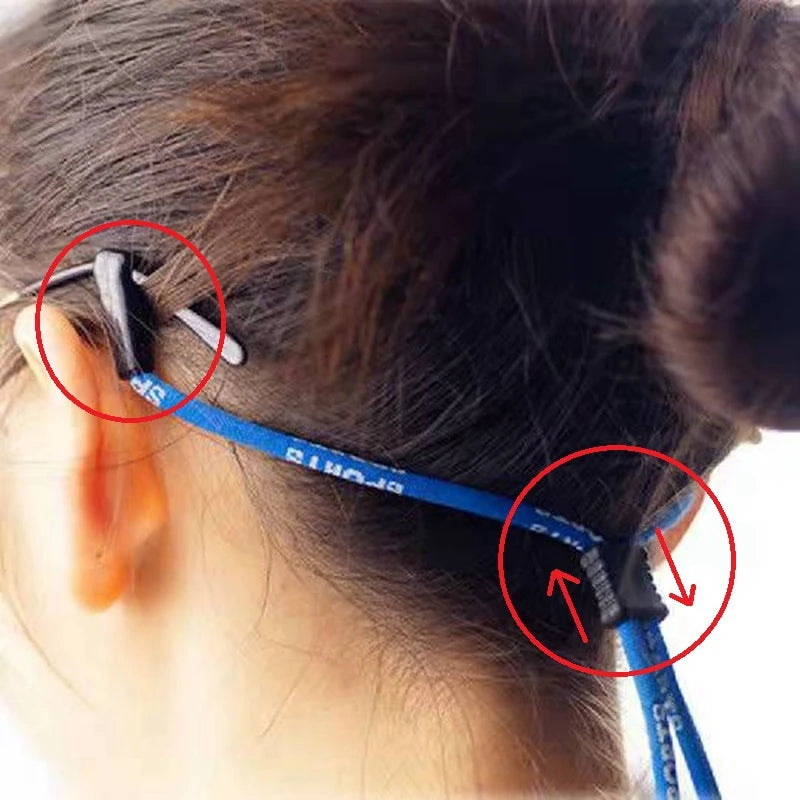 2er Set Schwimmende Sonnenbrillen Ketten Sport Brillenschnur Halter