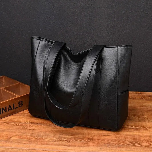 Große PU Leder Umhängetasche Damen Vintage Stil – Viel Stauraum - Komfort