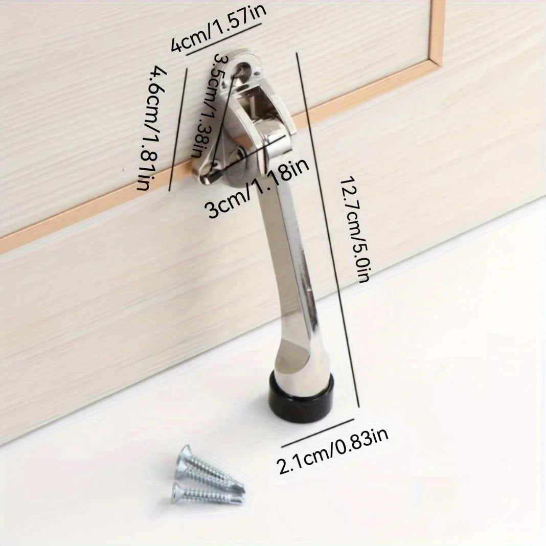 Robuster Türstopper aus Zinklegierung mit Gummiringen für sicheren Halt