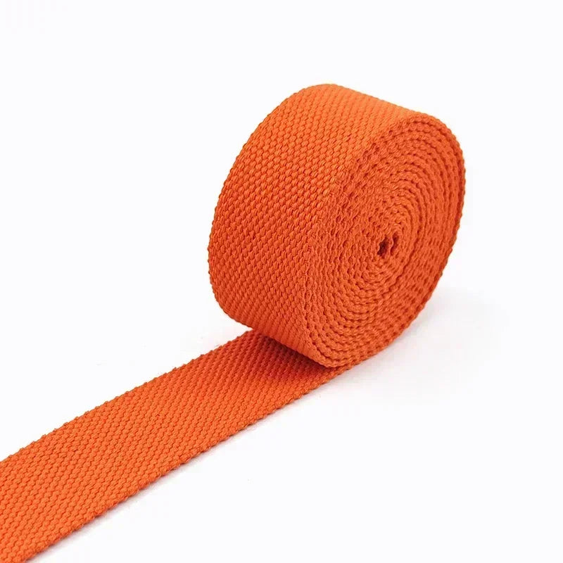 5M Polyester Baumwoll Gurtband 2mm dick für Rucksack Gürtel Kleidung 20-50mm breit
