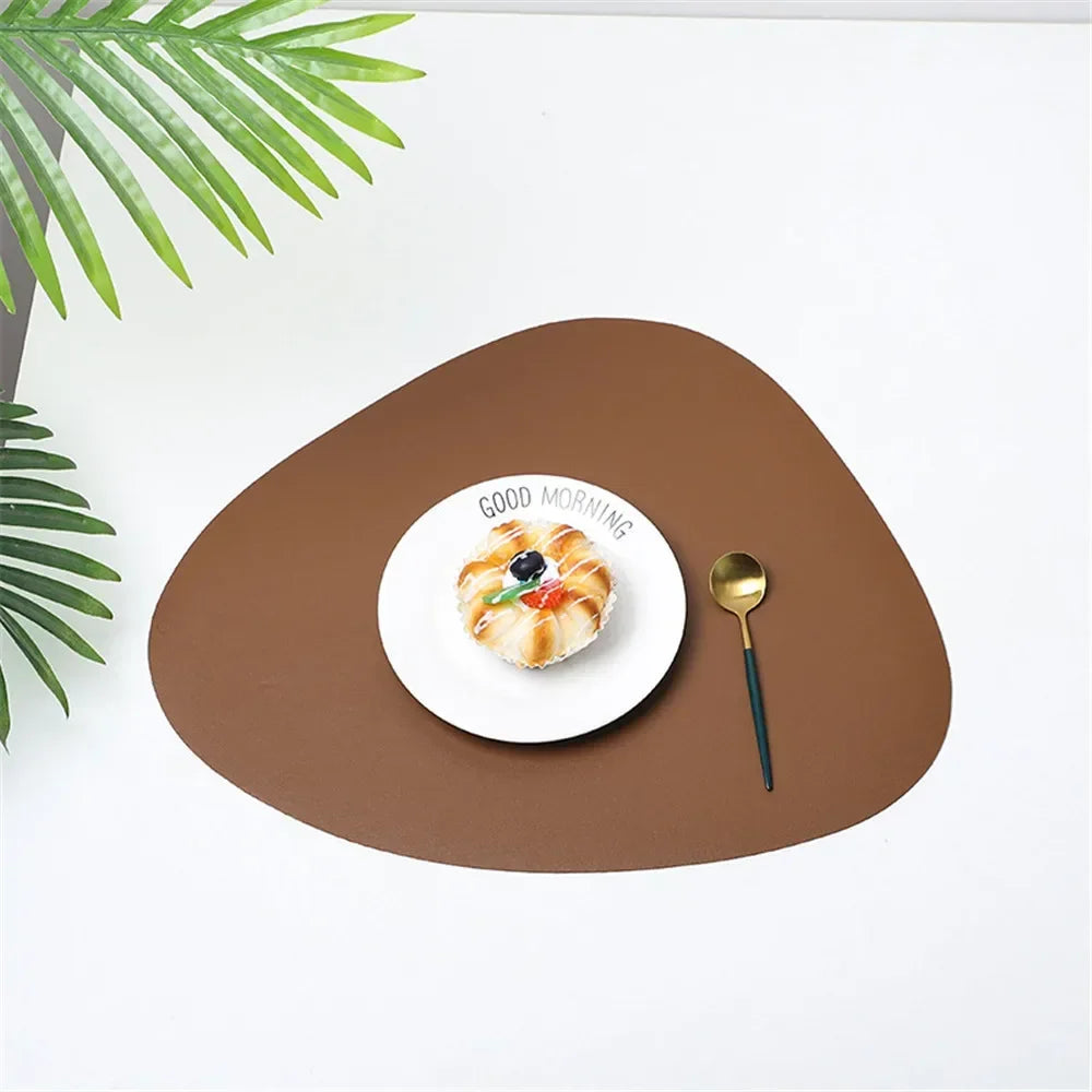 Dreieck Leder Tischset Anti-Rutsch Modern Nordic Design Küche Esstisch