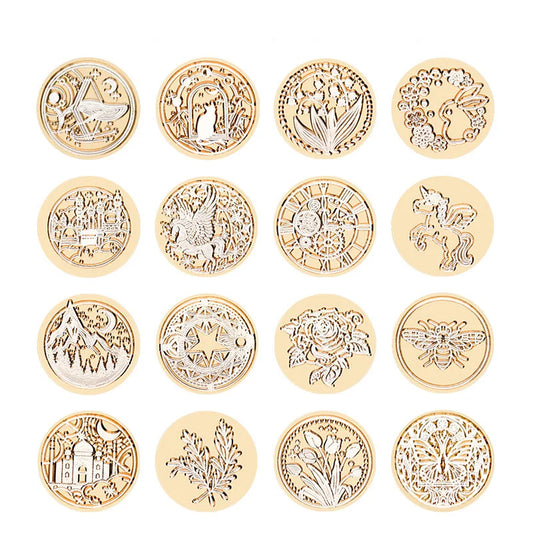Sternenhimmel Lotus Rosenmuster Wachssiegel Stempel, Retro Stil