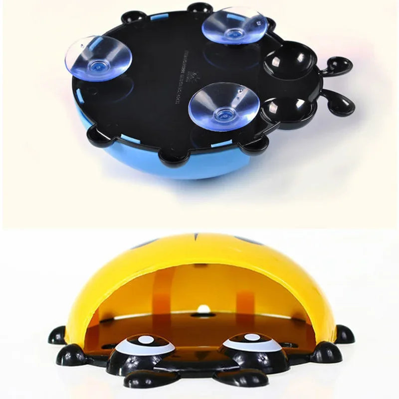 Niedlicher Marienkäfer Zahnbürstenhalter mit Saugnapf – Bad Organizer