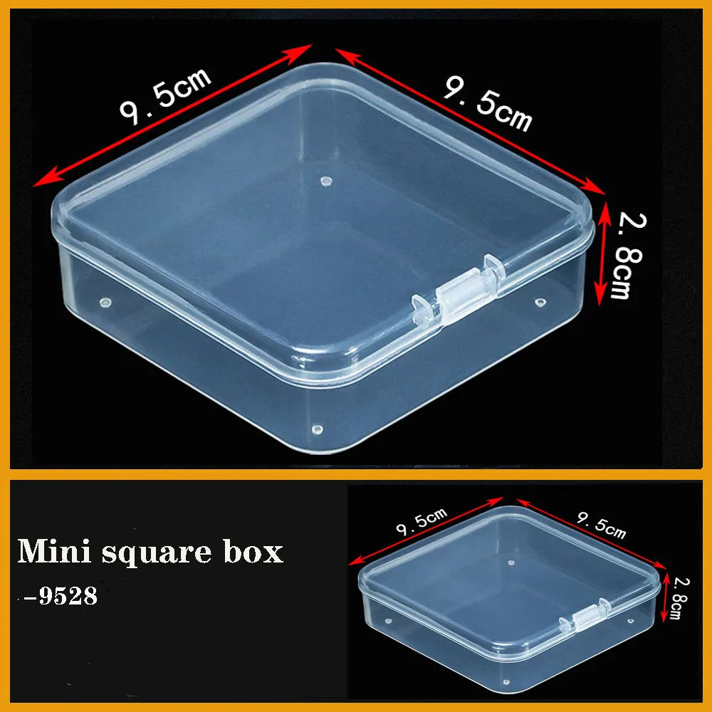 Transparente Kunststoffbox mit Schraubfach für Schmuck und Werkzeug Aufbewahrung