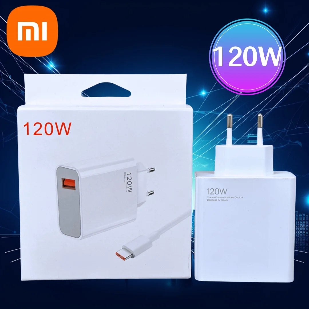 120W Turbo Schnelllade Wandadapter mit USB Typ C Kabel 6A