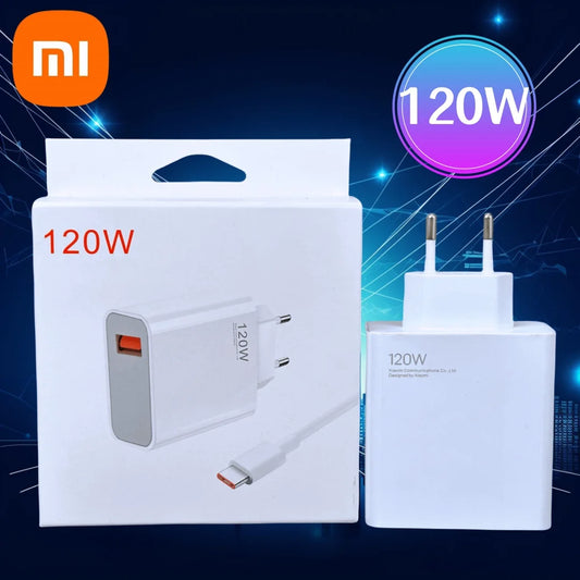 120W Turbo Schnelllade Wandadapter mit USB Typ C Kabel 6A
