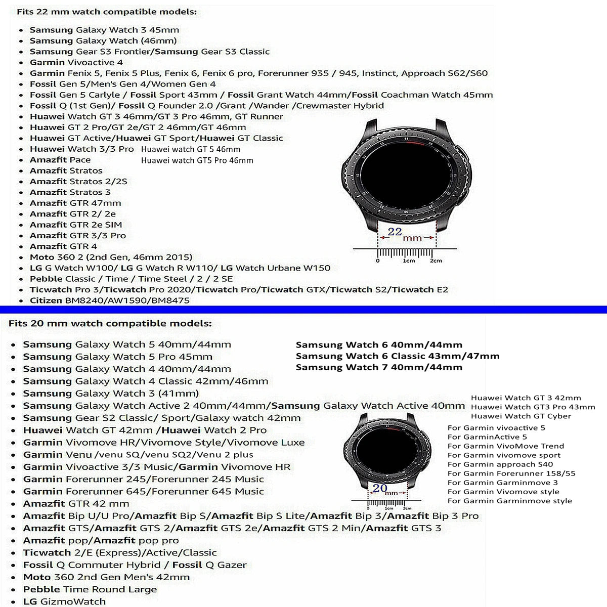 Magnetisches Nylon Uhrenarmband für Garmin Venu 3 18 20 22 mm-Yabubest - Home & More