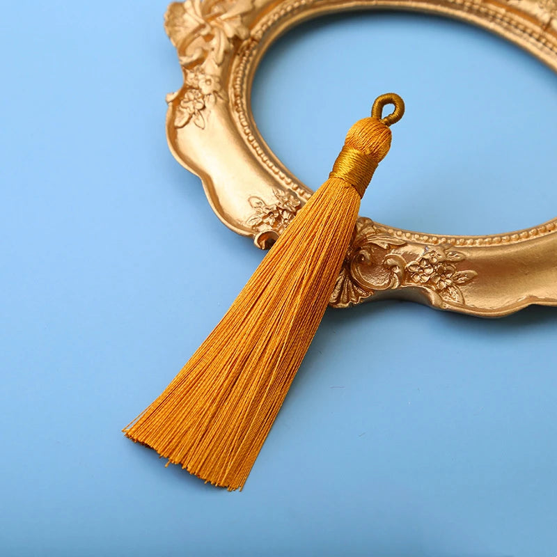 10er Set 8cm Seiden-Quasten zum Basteln für Schmuck - Lesezeichen