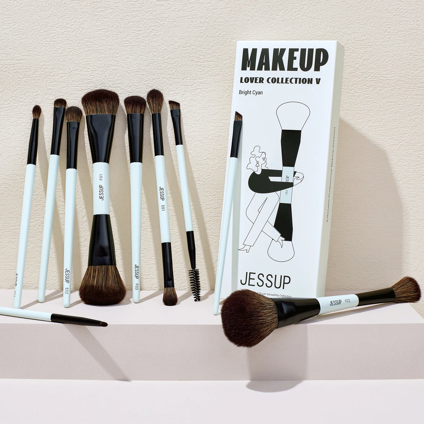 Jessup Make-up-Pinsel-Set für präzises Schminken-Yabubest - Home & More