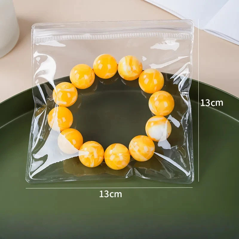 10/50/100x PVC Druckverschlussbeutel transparent Schmuck Geschenk