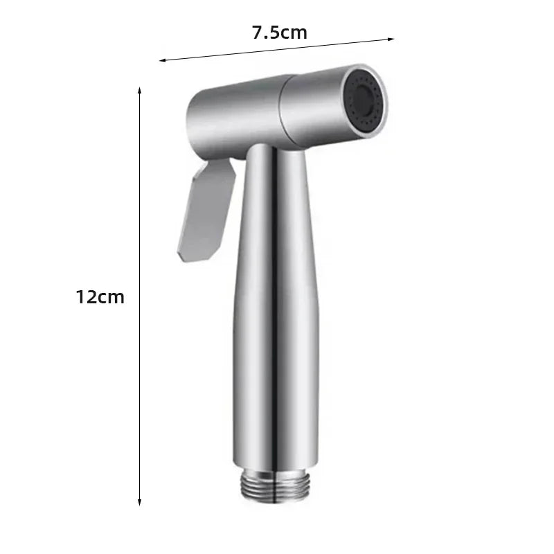 Effektive Hygiene leicht gemacht: Handliches Edelstahl Bidet mit horizontalem Spray