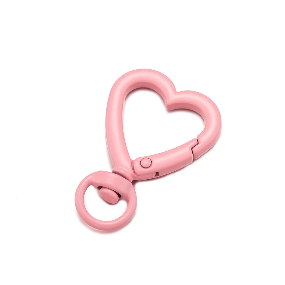 5er Set drehbare Metall-Karabiner mit Herzverschluss für Schmuck DIY