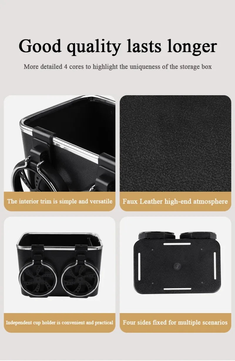 Multifunktionaler Auto Armlehnen Organizer mit Getränkehaltern