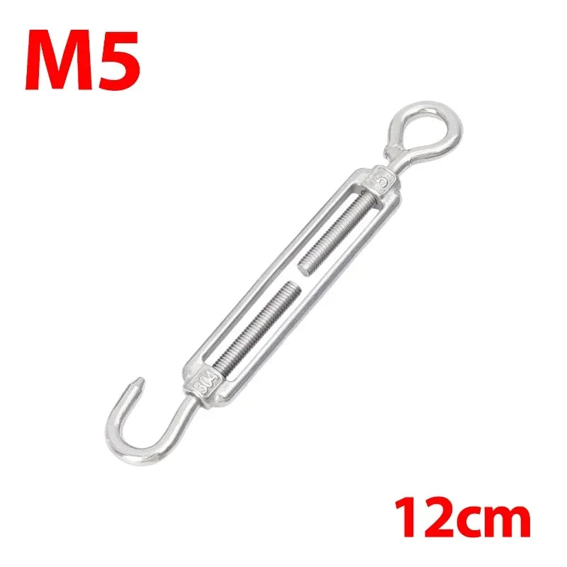 Edelstahl Haken und Öse Spanner Einstellbar Draht Seil Spannung Segel Garten-Yabubest - Home & More