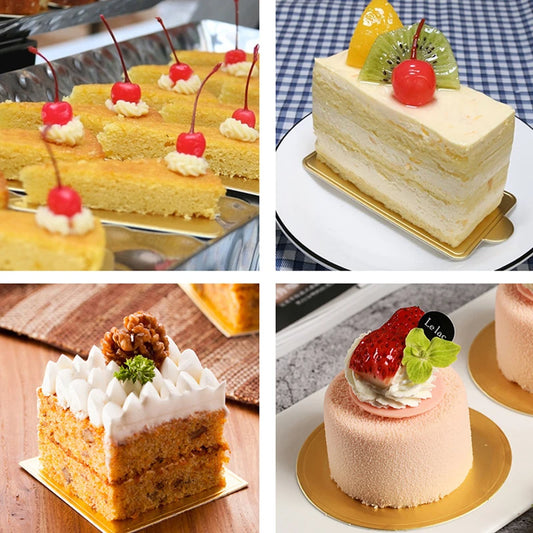 Kuchen Karton 100 Teile Goldene Papier Dessert Tablett Gebäck Basis