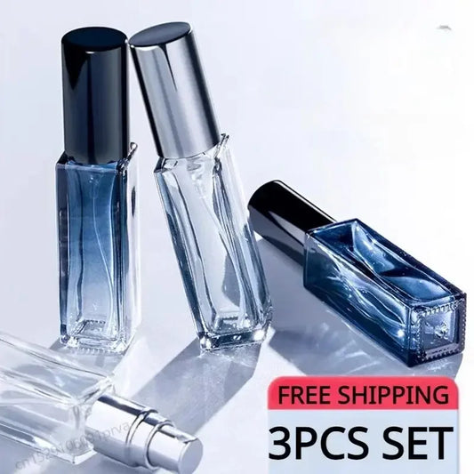 Set 3 Nachfüllbare Parfum Spray Flaschen aus Glas 5 ml und 10 ml