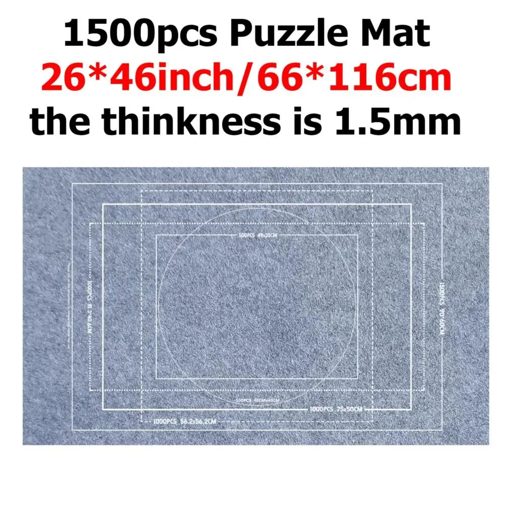 Puzzle Lagerung Matte Roll-Up für 1000-3000 Teile – Reisefreundlich, Spiel