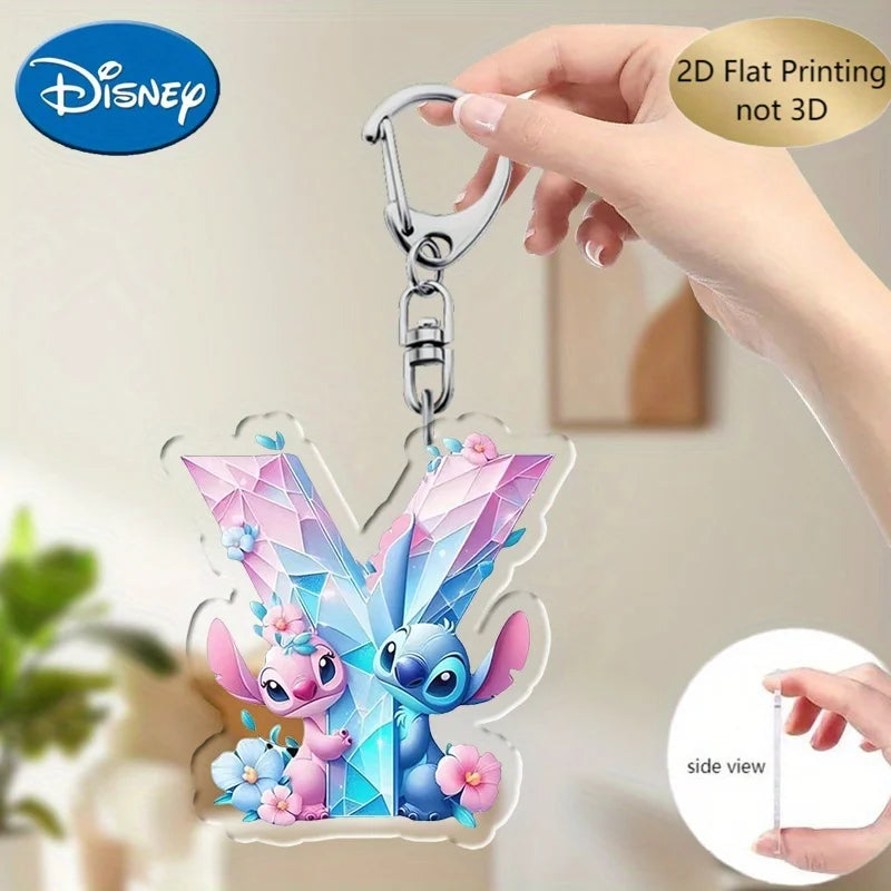 Bunter 2 Zoll Acryl Schlüsselanhänger mit A-Z Buchstaben für Kinder