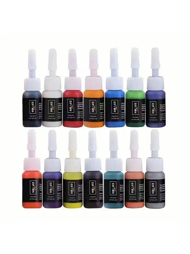 Bunte Tattoo-Tintenkombination 6 8 10 14 Stück langlebige Pigmente
