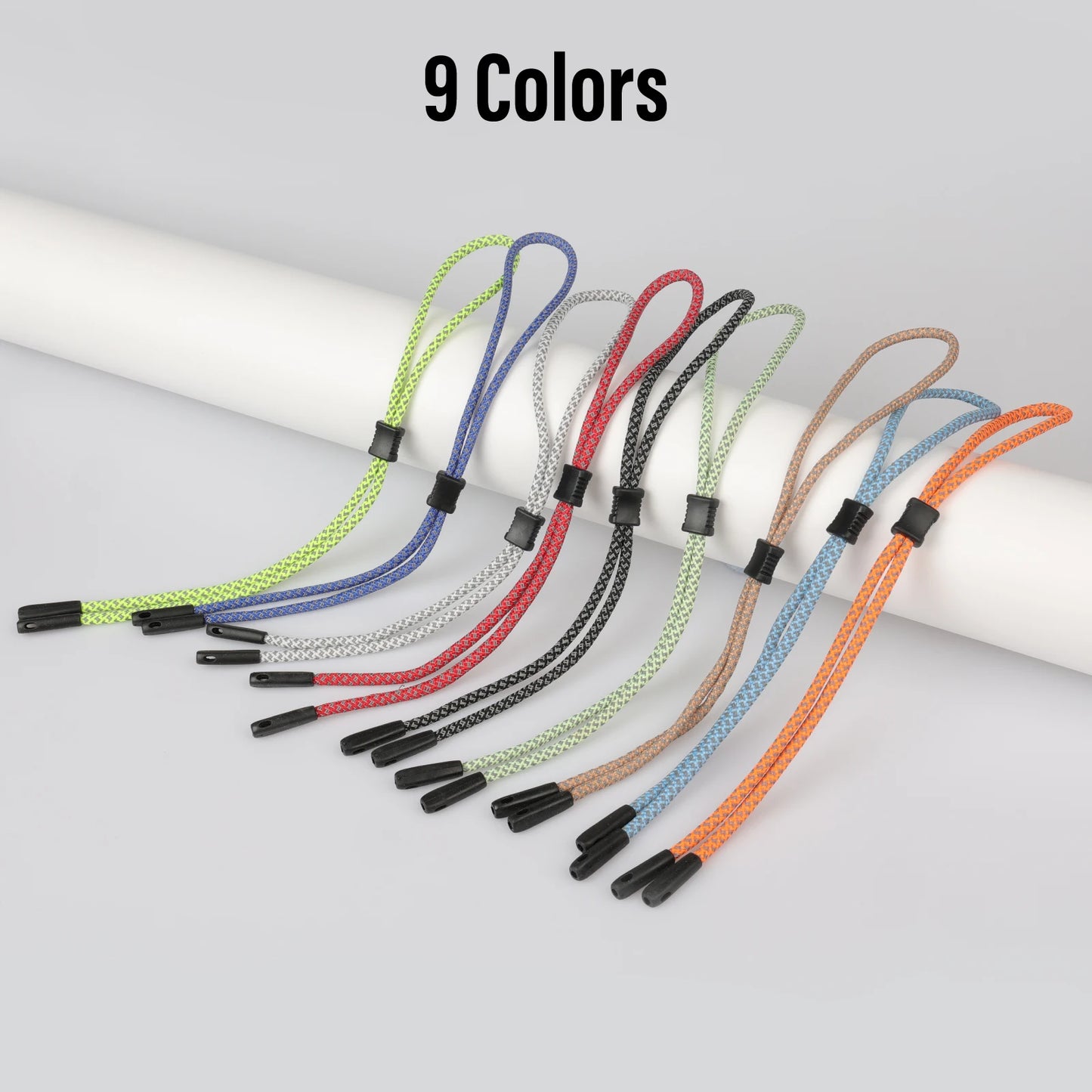 10 Stück reflektierende Brillenbänder Dual-Loch für sicheren Halt Nacht