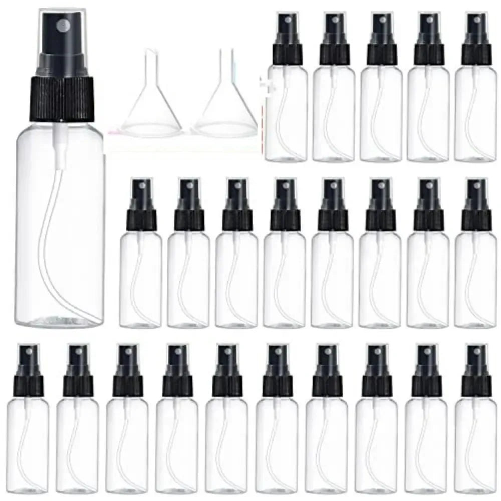 10er Set Nachfüllbare transparente Kunststoff Spray Flaschen 10-100ml