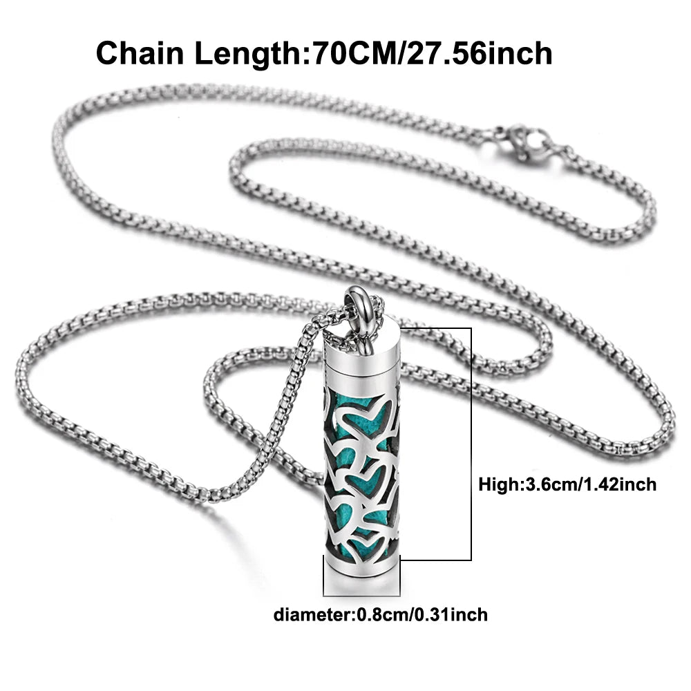 Edelstahl Aromatherapie Halskette mit offenem Medaillon