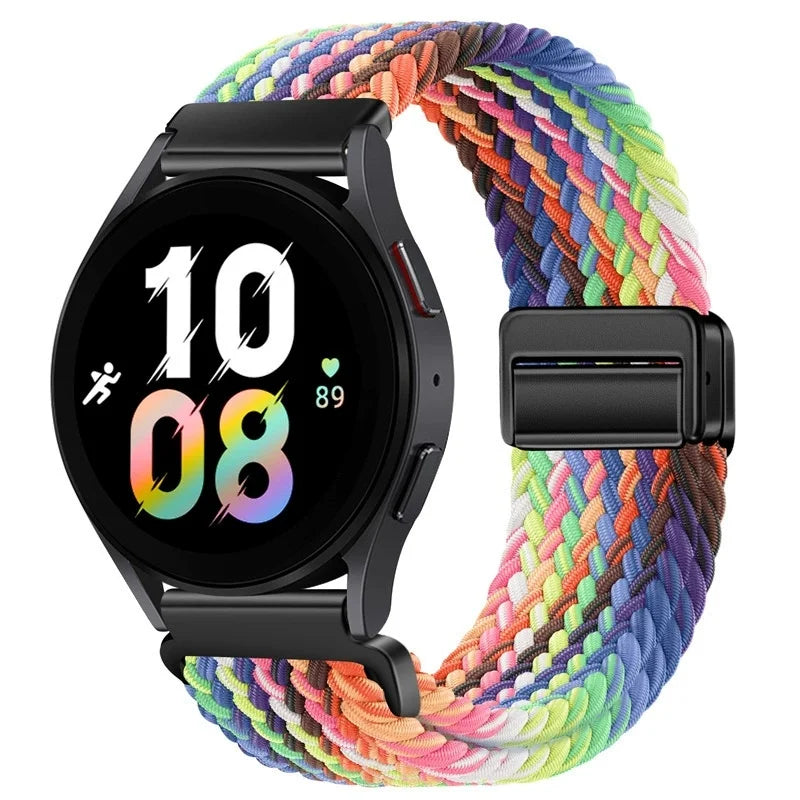 Magnetisches Nylonarmband 20/22mm für Smartwatches mit Schlaufenverschluss