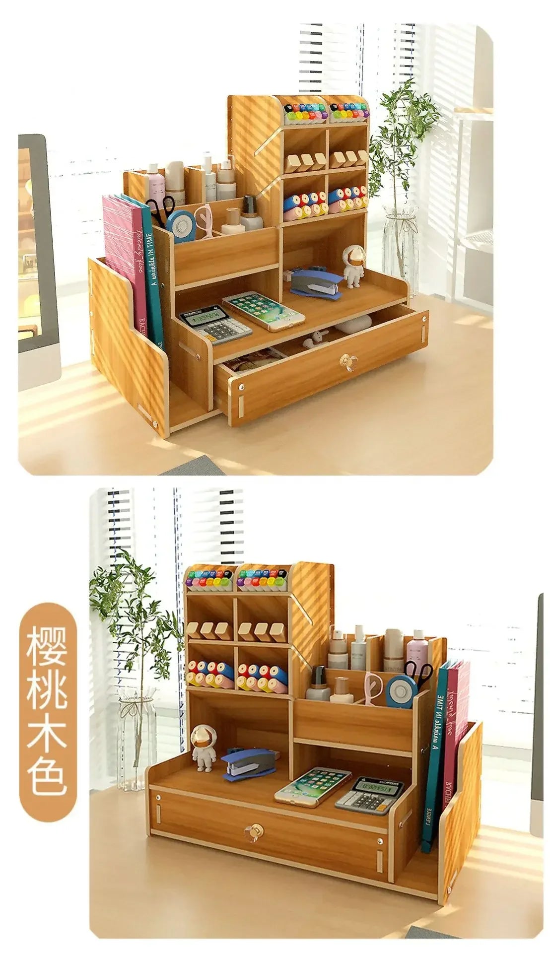 Praktischer Holz Stifthalter für Schreibtischorganisation