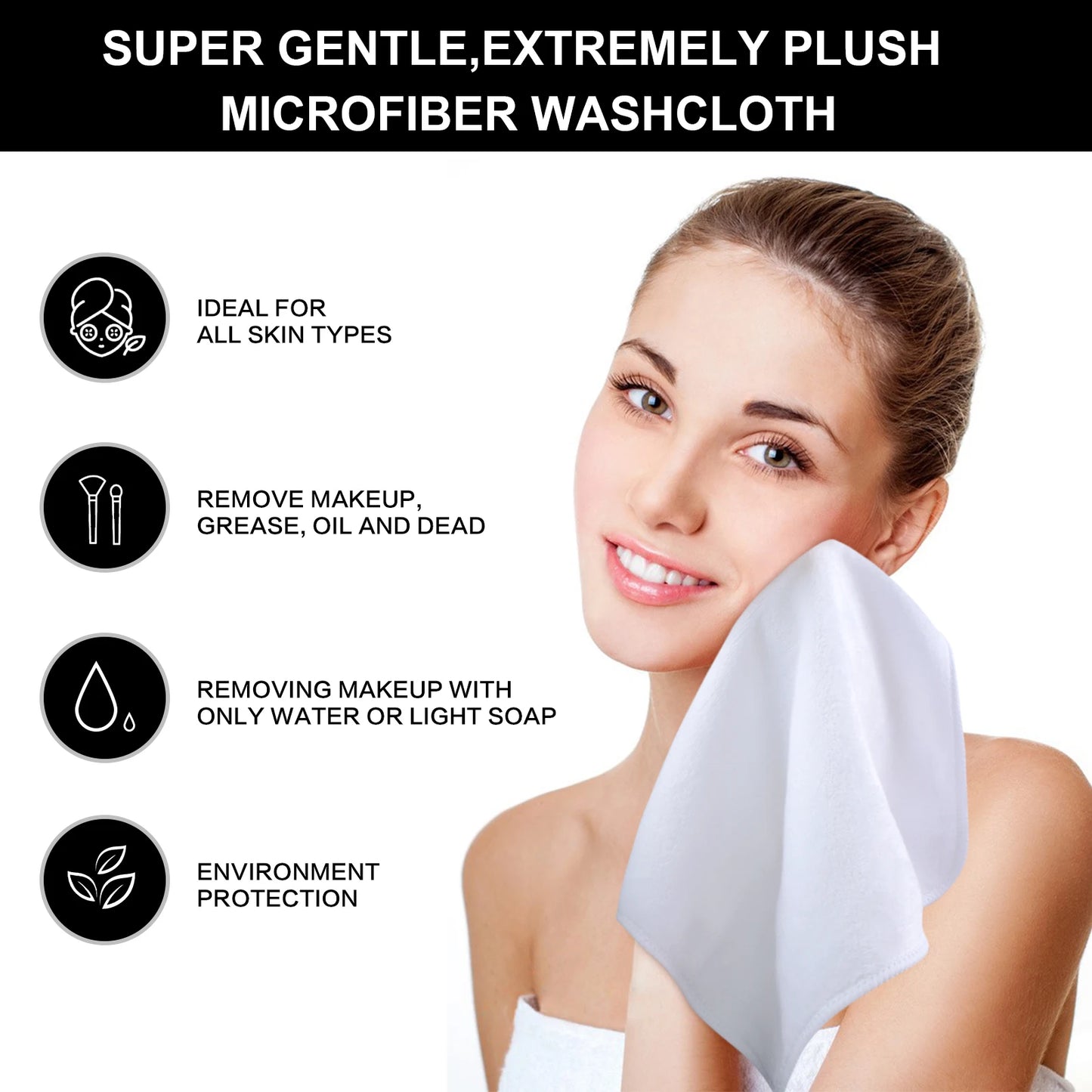 Sanftes Mikrofaser Reinigungstuch für die Gesichtspflege