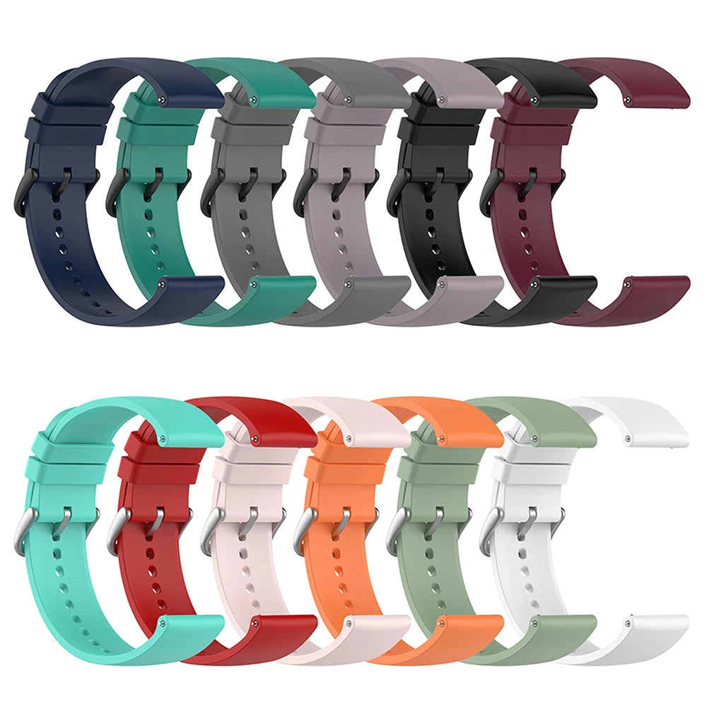 20 mm Silikonarmband kompatibel mit diversen Smartwatches komfortabel