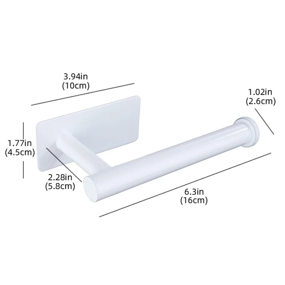 Edelstahl Papierhalter selbstklebend Wandmontage Bad Küche diverse Farben
