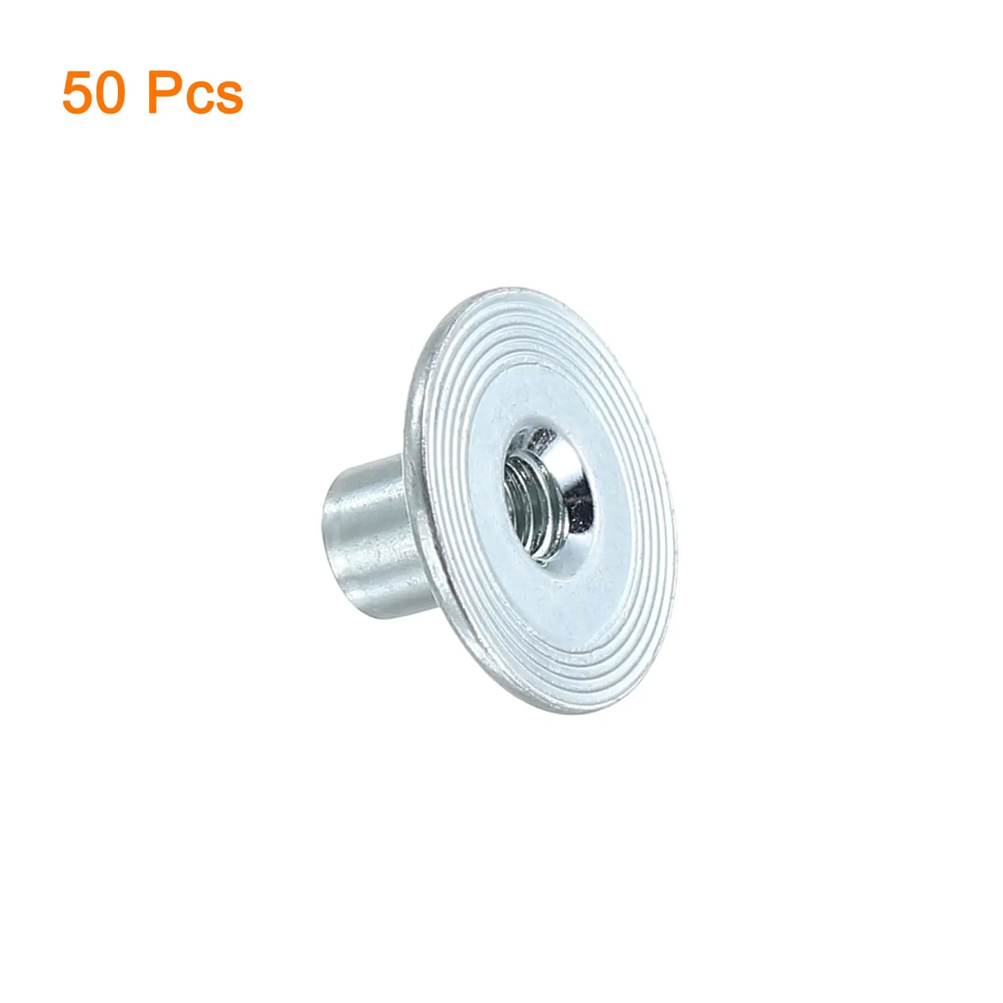 50er Set T-Muttern aus robustem Kohlenstoffstahl mit runder Basis