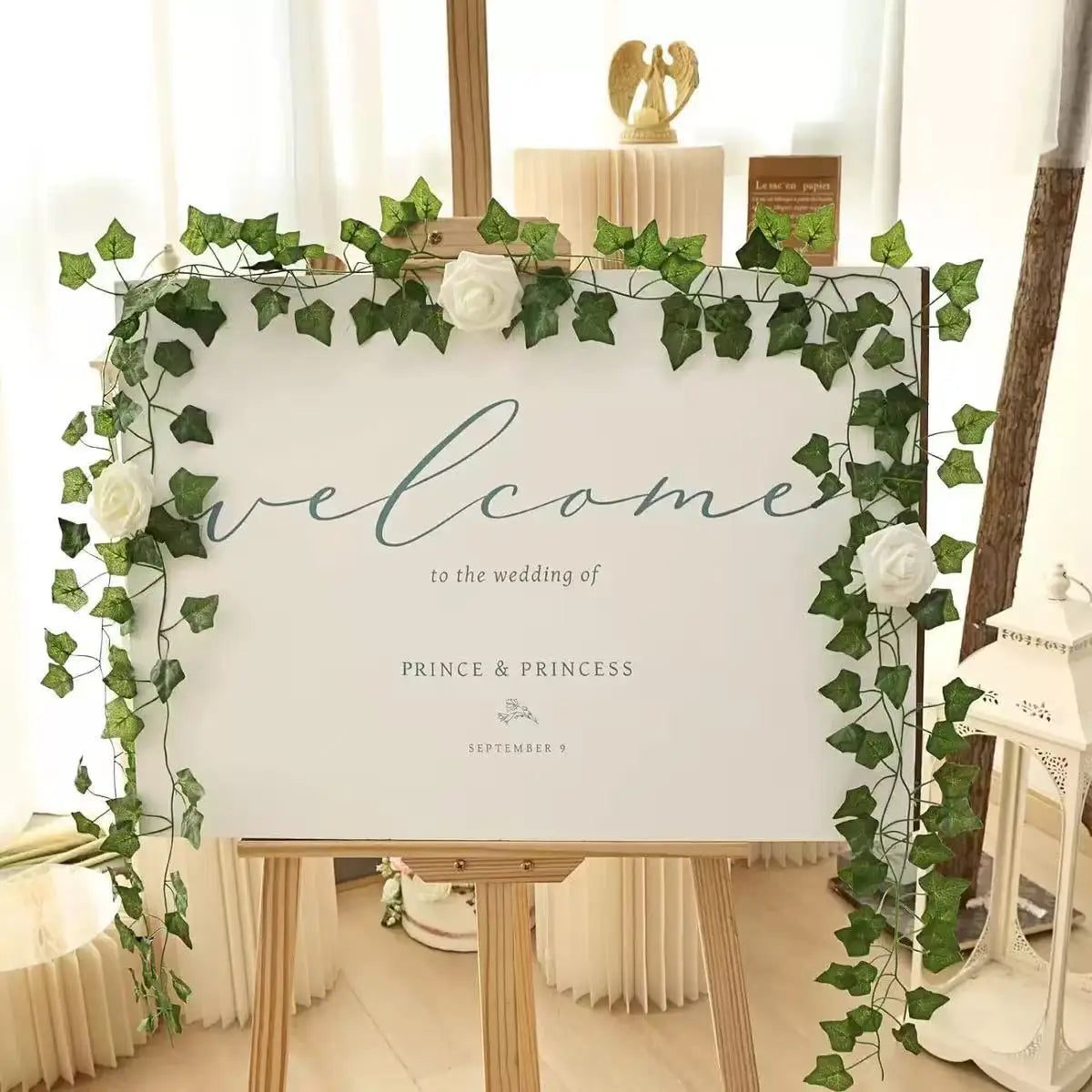 Künstliche Efeu Ranke Hängegirlande Deko für Haus, Garten, Hochzeit - Party