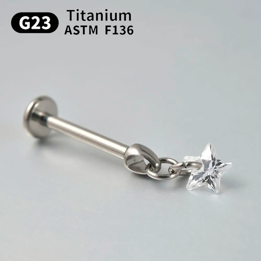 Hypoallergener Titan Ohrstecker mit Zirkon für klaren Stil