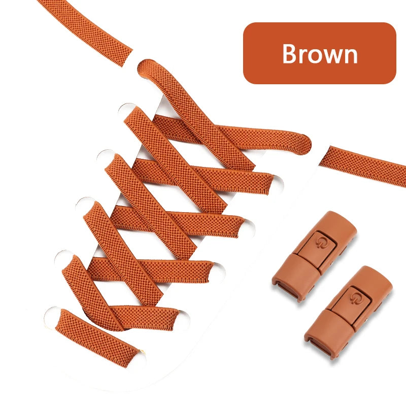 No Tie elastische flache Schnürsenkel mit Press Lock für Kinder und Erwachsene