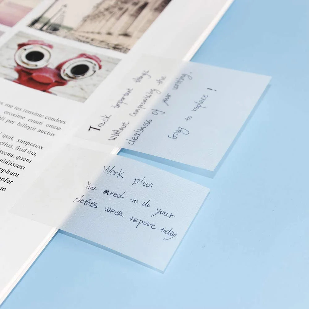 Transparenter, wasserdichter Haftnotizblock 50 Blatt für Büro - Schule