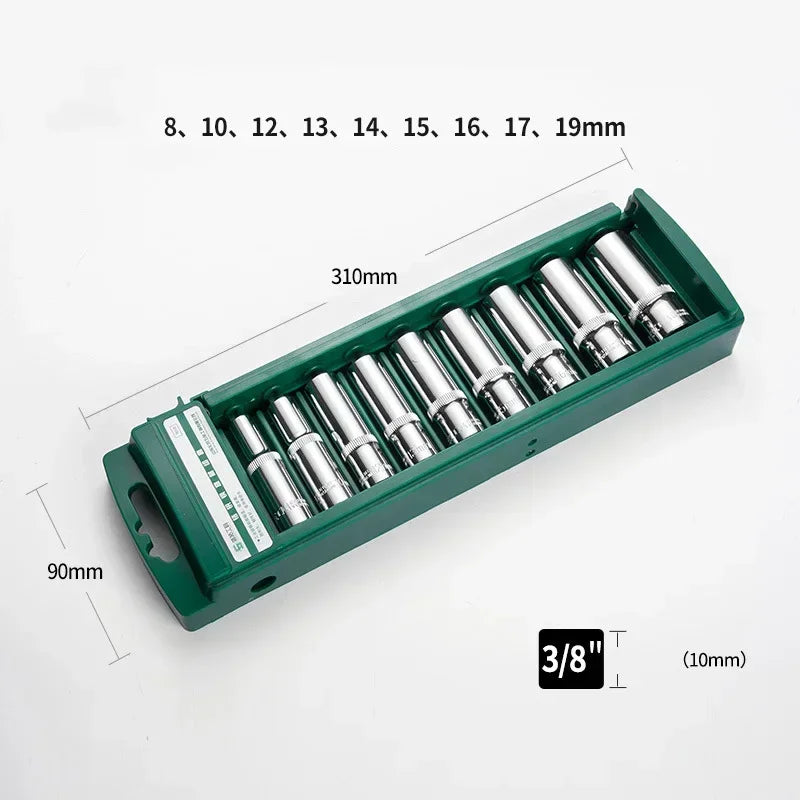 Vielseitiges Hex Steckschlüssel Set mit Ratsche und Halter