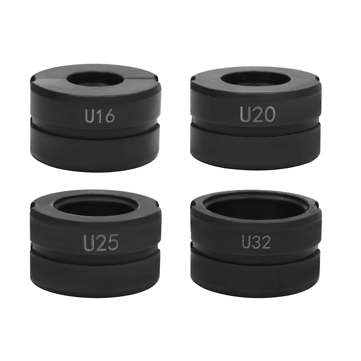 4er Set U Matrizen für Kunststoffrohr Crimpzange 16 20 25 32 mm