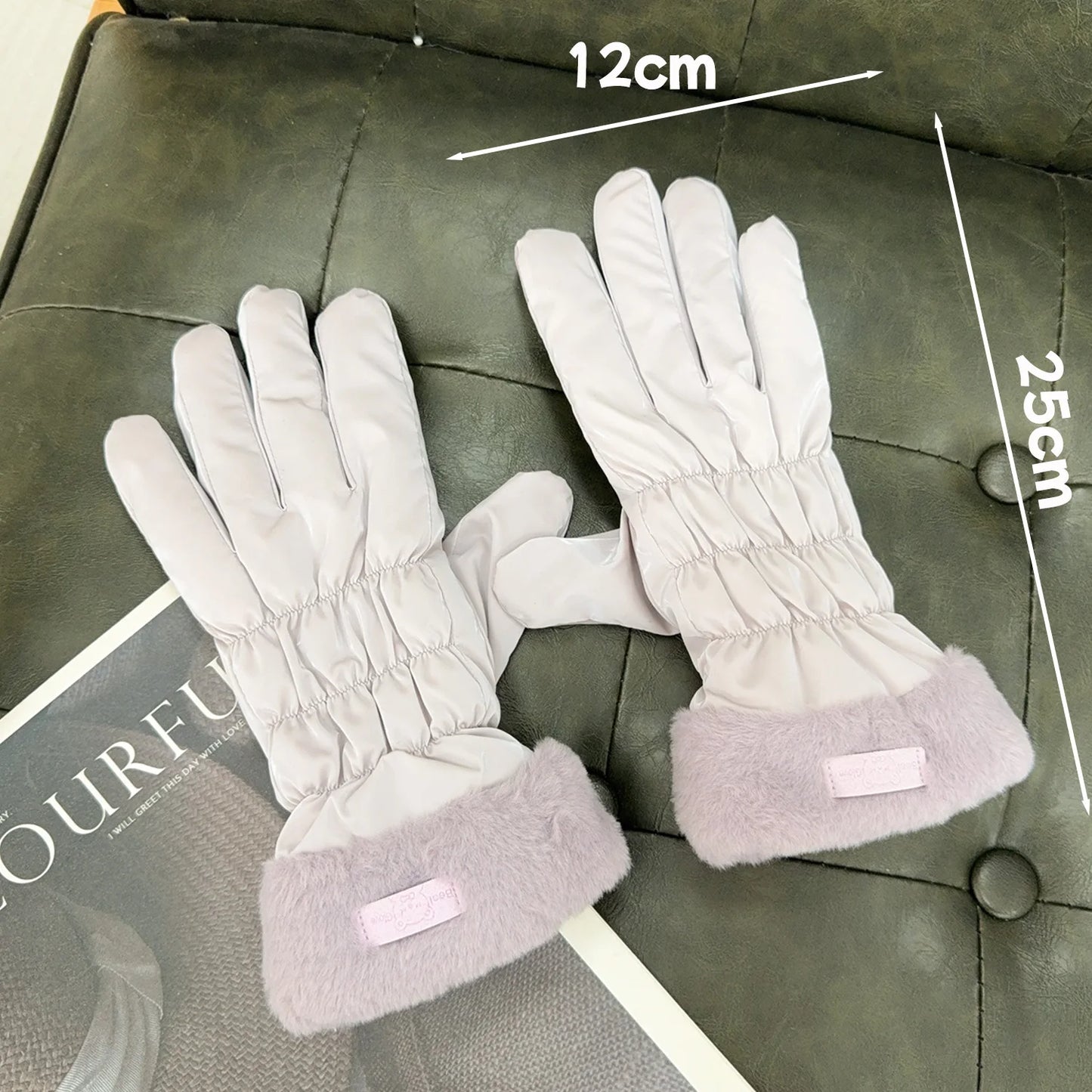 Winddichte wasserdichte Winterhandschuhe mit Touchscreen und Fleece