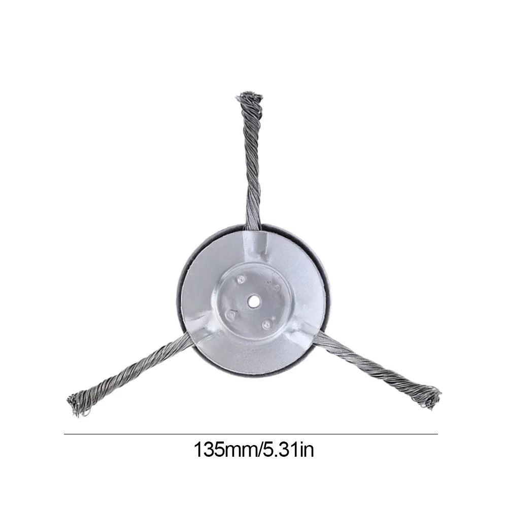 Stahldraht Unkrautbürste Ersatzkopf mit 3t und 6t für Rasen und Gehwege