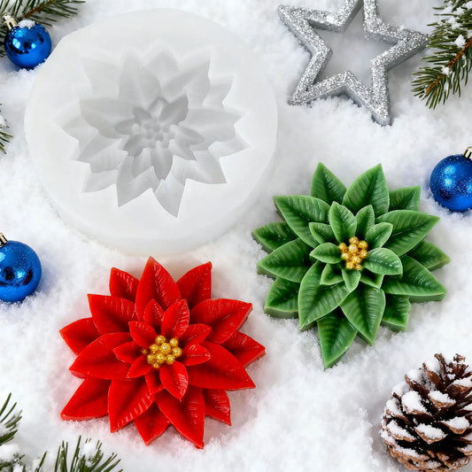 DIY Silikonform für Weihnachtsdekoration mit Holly Blatt und Beeren