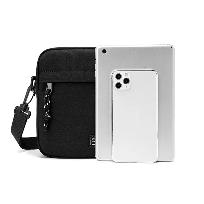 Mini Umhängetasche Nylon Schultertasche mit verstellbarem Gurt für Männer