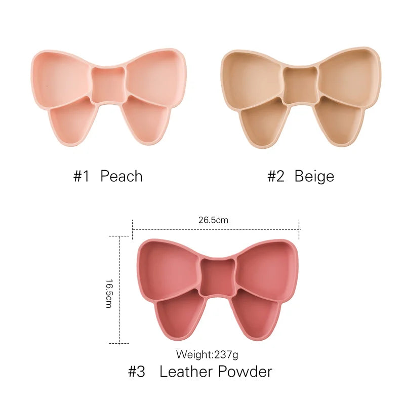 Baby Silikon Essteller Set BPA-frei mit Löffel Gabel rutschfest Cartoon