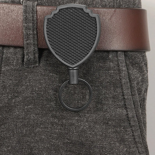 Ausziehbare Abzeichenrolle mit Karabiner und austauschbarer Stahlschnur