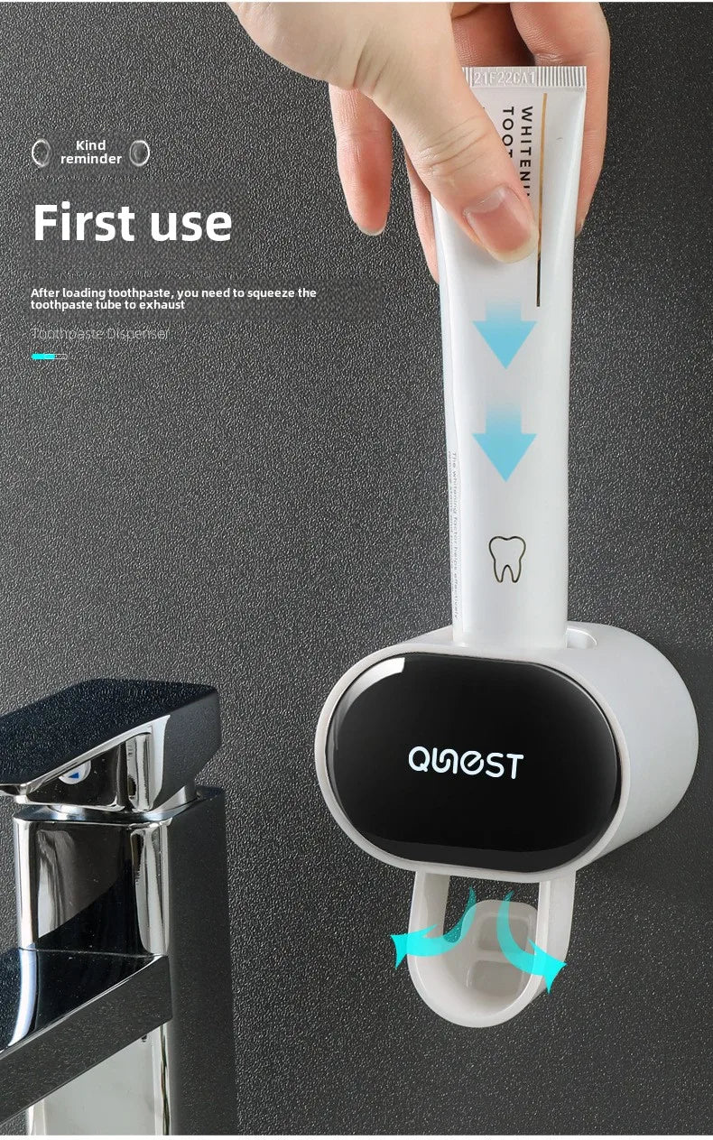 Automatischer staubdichter Zahnpastaspender mit Wandhalter für Bad