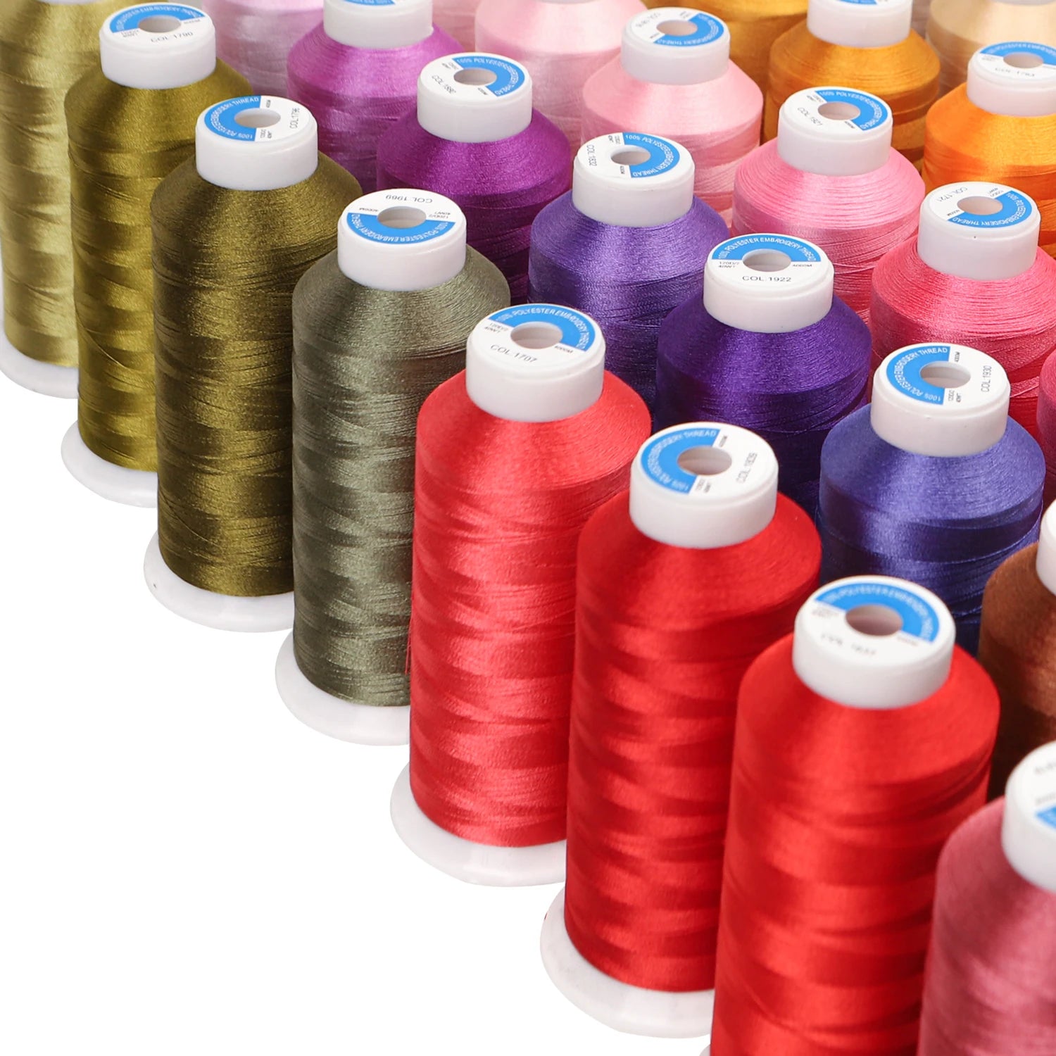 Polyester Stickgarn 80 Farben 4000m Rollen für große Nähmaschinen-Yabubest - Home & More