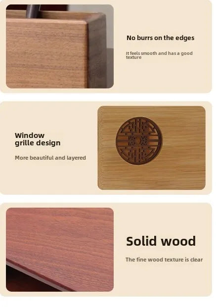 Handgeschnitzter Stifthalter aus Naturholz Schreibtisch Organizer