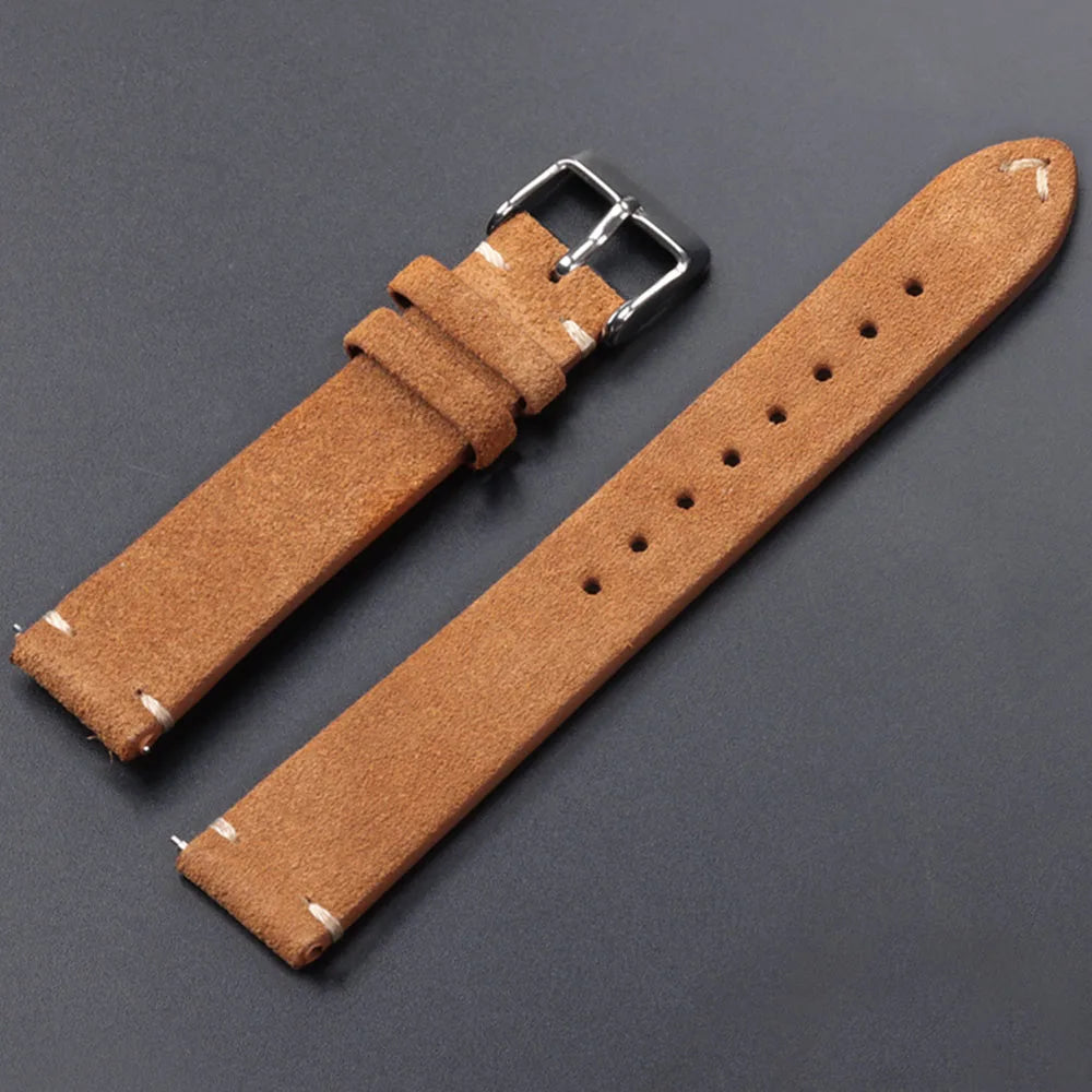 Weiches Schnellverschluss Wildleder Armband 14-22mm für Smartwatch Uhr