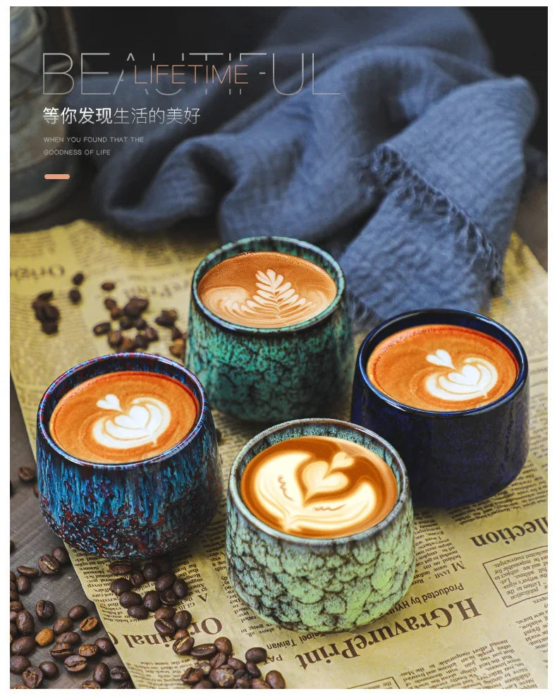 Kleine Keramik Kaffeetasse mit persönlichem Handwärmer-Yabubestshop