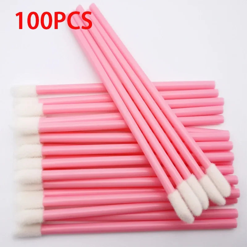 100 Stück Einweg-Make-up Pinsel Set – Präzise Lippen - Wimpernverlängerung